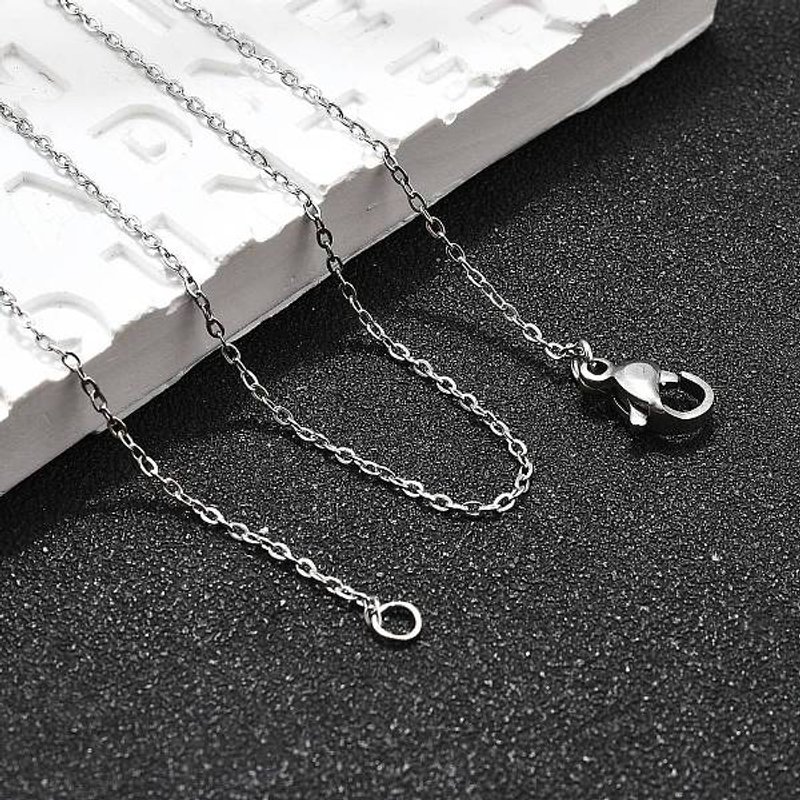 Collier en chaîne en acier inoxydable 304 sans ternissement 17.71 pouces — Collier pendentif