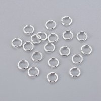 Anneaux Brisés en Acier Inoxydable 304, Plaqué Argent, 20 Gauge — Accessoires pour bijoux