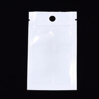Sacs en plastique à fermeture éclair Pearl Film avec trou de suspension, 10x6cm