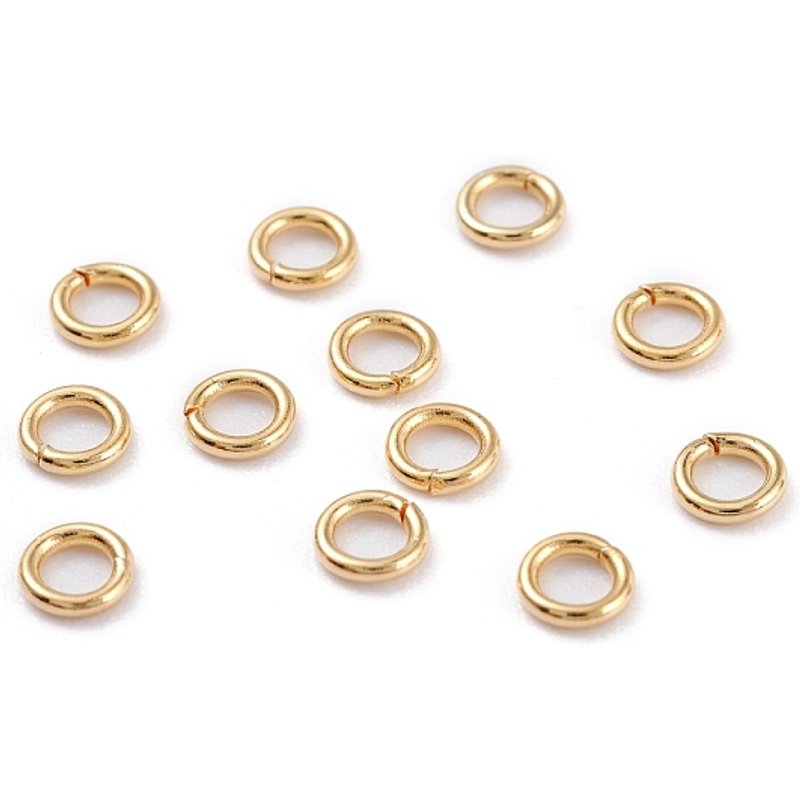 Anneaux Brisés en Acier Inoxydable 304, Plaqué Or 18K, 5x1.0mm — Accessoires pour bijoux