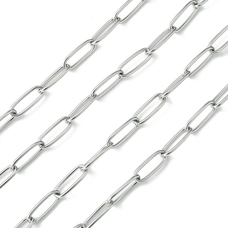 Chaînes en acier inoxydable 304 en forme de trombone, faites à la main — Chaînes, fils et cordons