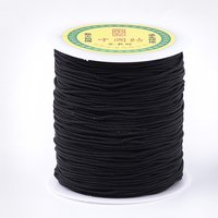 Fil en nylon, noir, 1,5 mm, 120,29 verges par rouleau