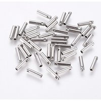 304 Stainless Steel Cord Ends, End Caps, 7x1.6mm, Hole: 0.8mm