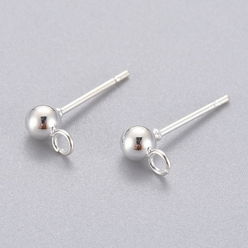 Trouvailles de Boucles d'Oreilles à Stud Rond en Acier Inoxydable 304 avec Boucle — Accessoires pour bijoux