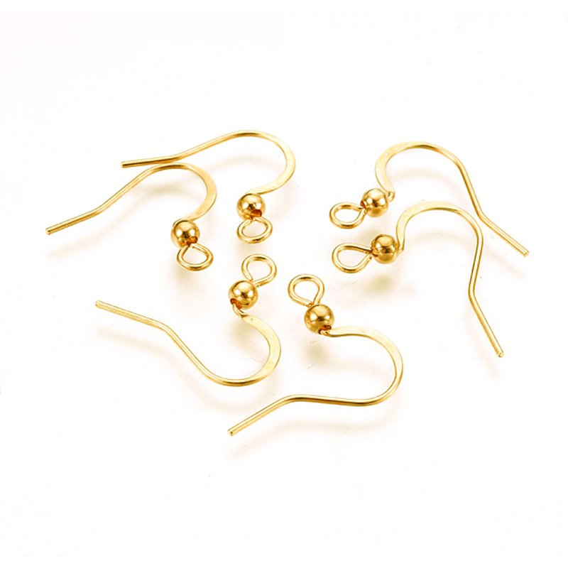 Crochets de Boucles d'Oreilles en Acier Inoxydable 316 avec Boucle Horizontale — Accessoires pour bijoux