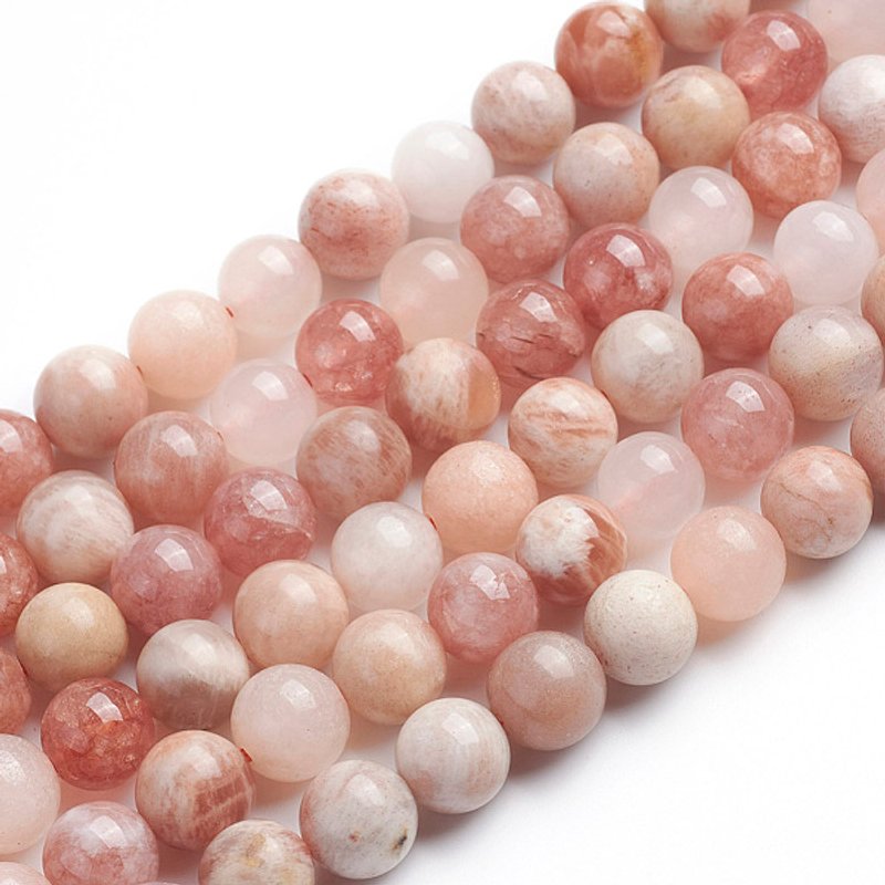 Brins de perles de soleil naturel, rond, 8-8,5mm, 47pcs/brin — Perles à bijoux