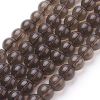 Fils de perles en pierres précieuses, quartz fumé, rond, 8mm — Perles à bijoux