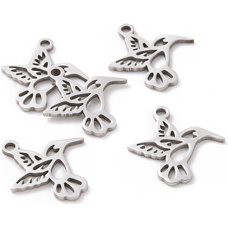 Pendentif Oiseau en Acier Inoxydable 201, Design Creux, Non-Tarnissant — Breloques et pendentifs