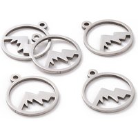 201 Stainless Steel Laser Cut Mountain Pendants