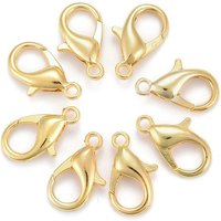 Attaches de type homard et attaches à déclenchement perroquet en alliage de zinc, doré — Accessoires pour bijoux
