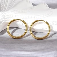304 Stainless Steel Huggie Hoop Earrings with Surgical Steel Pin — Hoop Earrings