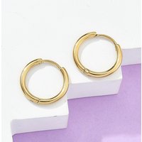 Boucles d'oreilles huggie en acier inoxydable 304 avec placage ionique