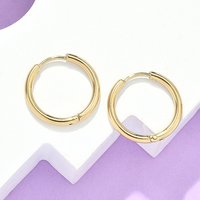 Boucles d'oreilles Huggie en acier inoxydable 304 avec plaquage ionique — Boucles d'oreilles créoles