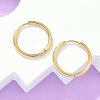 Boucles d'oreilles Huggie en acier inoxydable 304 avec ionisation — Boucles d'oreilles créoles
