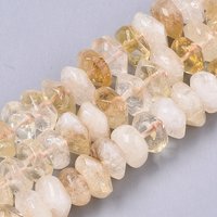 Brins de Perles de Citrine Naturelle, Nuggets, Facettées, 9.5-11x6-7mm — Perles à bijoux