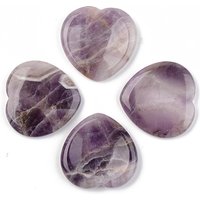 Natural Amethyst Thumb Worry Stone for Healing and Stress Relief