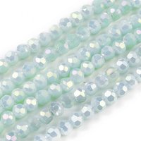 Fil de Perles en Verre Électroplaqué Arc-en-Ciel Facetté — Perles à bijoux