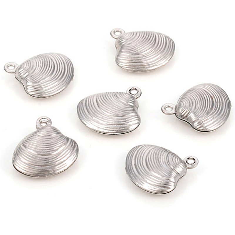 Breloques en Acier Inoxydable 304 Non-Tarnissable, Formes de Coquillage, 13.5x14x4mm — Breloques et pendentifs