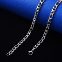 Collier Figaro en acier inoxydable 304 non ternissant de 19,68 pouces — Collier pendentif