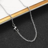 Non-Tarnish 304 Stainless Steel Cable Chain Necklace 17.7 inch — Pendant Necklace