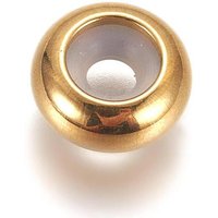 Perles en Acier Inoxydable 304 PVD avec Plaquage Sous Vide, Dorées — Perles à bijoux