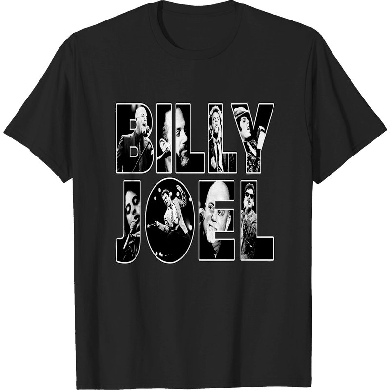 T-shirt Billy Joel pour hommes en noir — T-shirts pour hommes