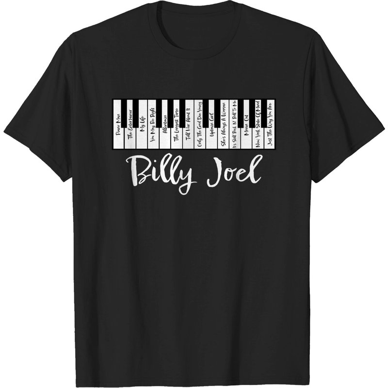 Billy Joel Men's T-Shirt in Black — Mens T Shirts