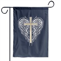 Christian Cross and Wings Garden Flag — Decorative Flags