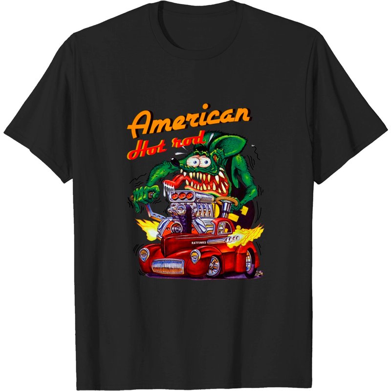 Rat Fink Men's T-Shirt in Black — Mens T Shirts