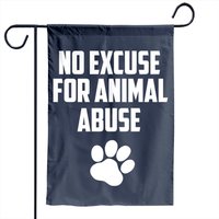 Drapeau de jardin No Excuse For Animal Abuse — Drapeaux décoratifs