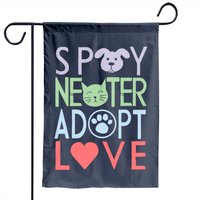 Adoptez un animal - Ne magasinez pas drapeau de jardin