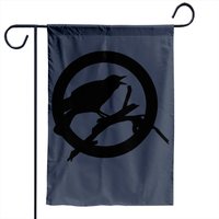 Drapeau de Jardin Corbeau Noir dans un Cercle — Drapeaux décoratifs