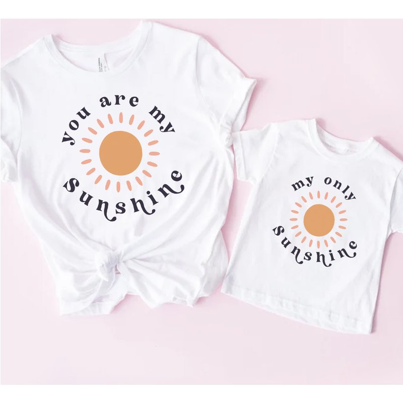 T-shirt assorti Boho Maman et Moi You Are My Sunshine pour hommes