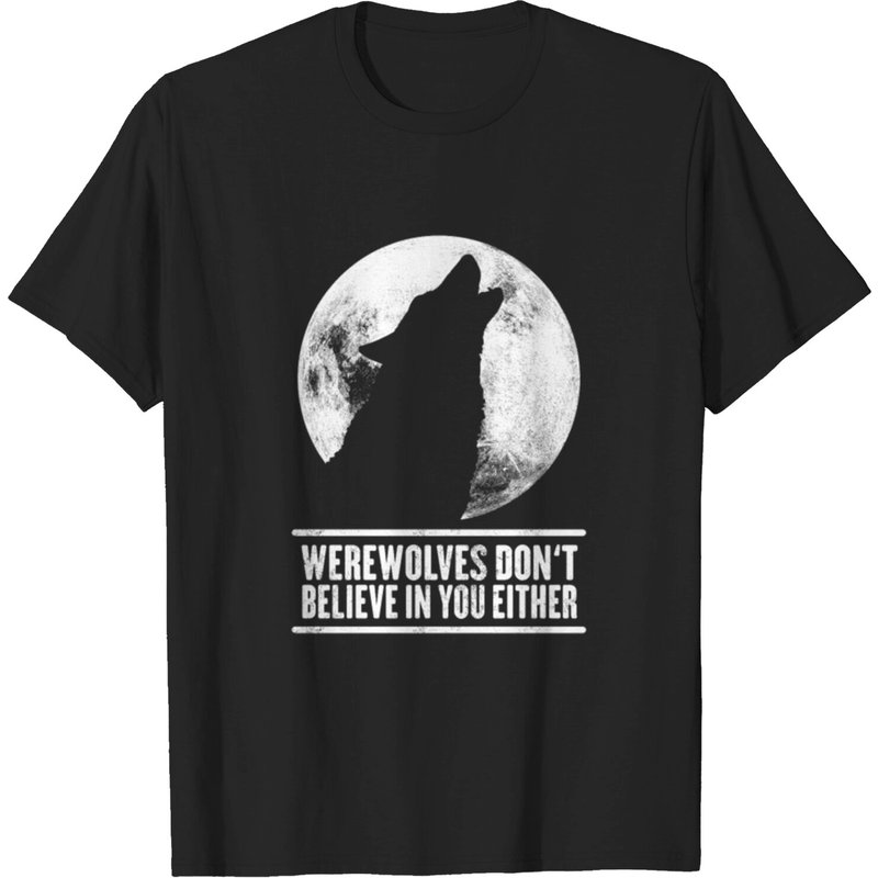 T-shirt Fantaisie Gag Loup-Garou Amusant pour Hommes