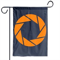 Drapeau de jardin Aperture Science Orange Portal — Drapeaux décoratifs