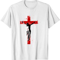 T-shirt Crucifixion de Jésus Art de Rue Style Banksy pour Hommes — T-shirts pour hommes