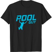Swimming Pool Guy T-shirt for Men in Black