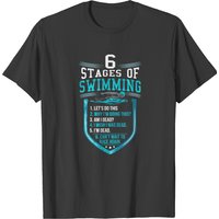 T-shirt de piscine 6 étapes de la natation pour équipe de natation — T-shirts pour hommes