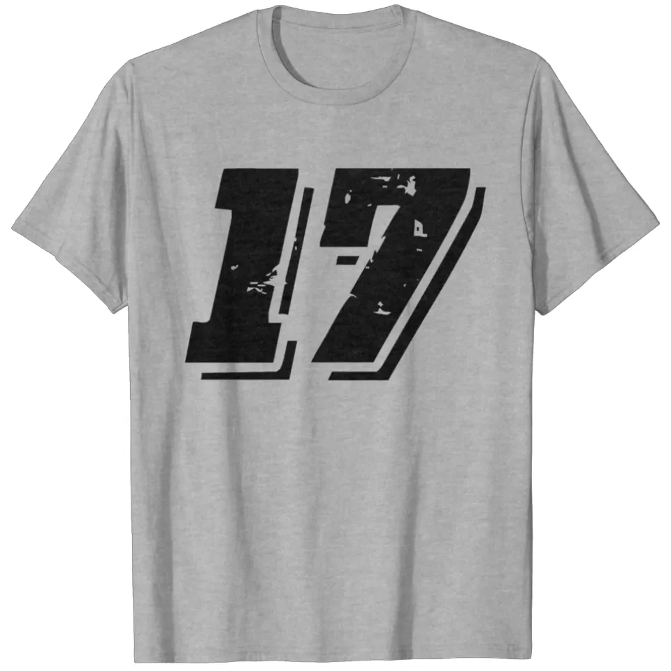 17 Number Symbol Men's Heavyweight T-shirt in Sport Grey — Mens T Shirts