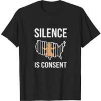 T-shirt Silence Is Consent Babies In Cages pour hommes — T-shirts pour hommes