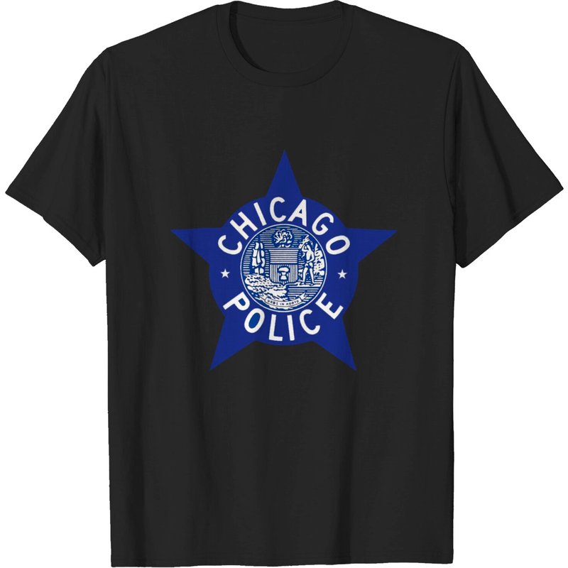 T-shirt avec badge de police de Chicago pour hommes