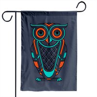 Art Deco Owl Diurnal Garden Flag — Decorative Flags
