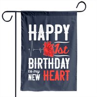 Drapeau de jardin anniversaire de récupération de greffe cardiaque 1er anniversaire — Drapeaux décoratifs