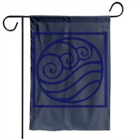Drapeau de jardin avec symbole de manipulation de l'eau par Printerval — Drapeaux décoratifs