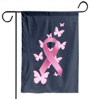 Drapeau de jardin en ruban rose de sensibilisation — Drapeaux décoratifs