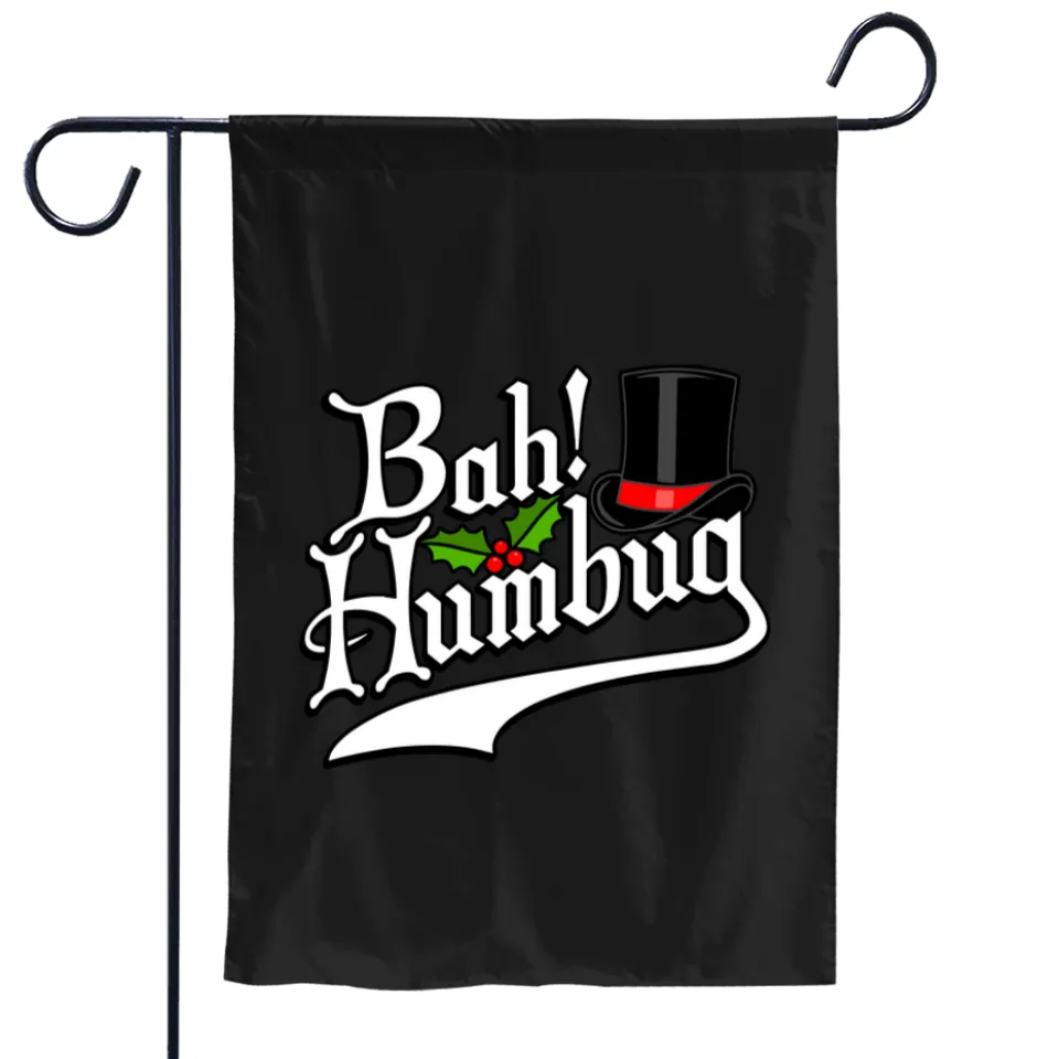 Bah Humbug Christmas Scrooge Garden Flag — Decorative Flags