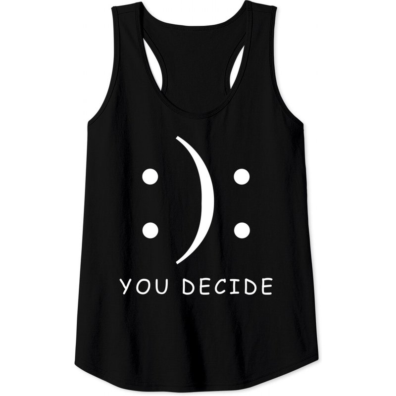 Happy Or Sad You Decide Men's Tank Tops - Smile Frown Design — Mens T Shirts