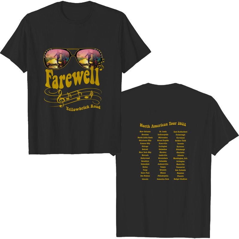 T-shirt pour hommes Elton John Farewell Yellow Brick Road Tour 2022 — T-shirts pour hommes