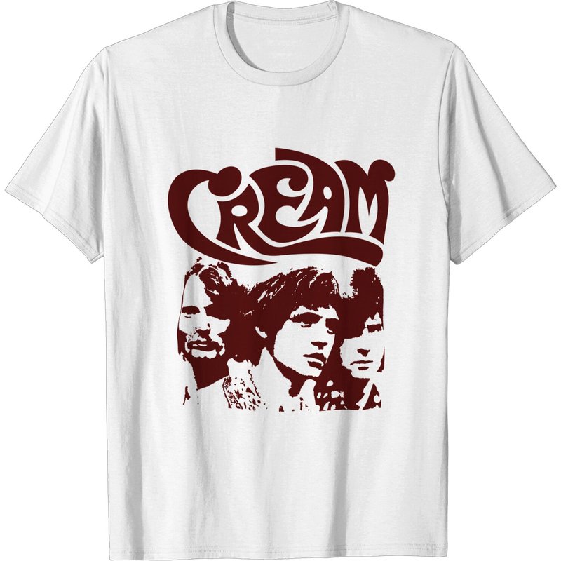 T-Shirt Beige Rock Music Cream Clapton Baker pour Hommes — T-shirts pour hommes
