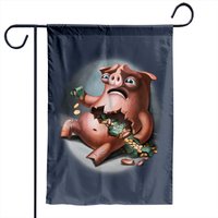 Drapeau de Jardin Piggy Bank - Drapeau Décoratif Double Face — Drapeaux décoratifs